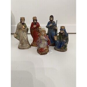 🎄🎄 Joseph And 3 Kings Nativity Figures Christmas Decor 3.5"-5" 🎄 🎄